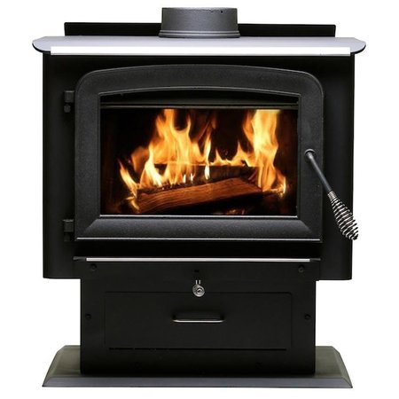 US STOVE CO Ashley Hearth Wood Stove Pedestal Stove, 27 in W, 2014 in D, 3078 in H, 89000 Btu Heating AW2020E-P